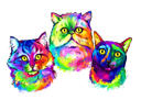 Group+of+Pets+Caricature+from+Photos