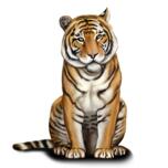 Pintura de retrato de tigre
