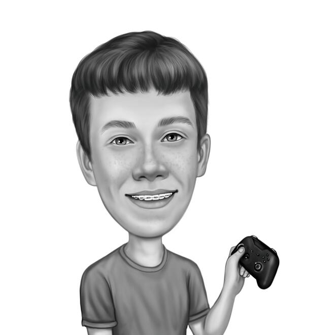 Gamer Caricature Hand Drawn From Photos Gamer caricature hand drawn from photos