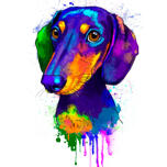 Portræt af regnbuegravhund