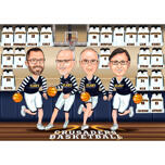Tekening basketbalcoaches