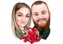 Couple+with+Pet+Caricature+Portrait