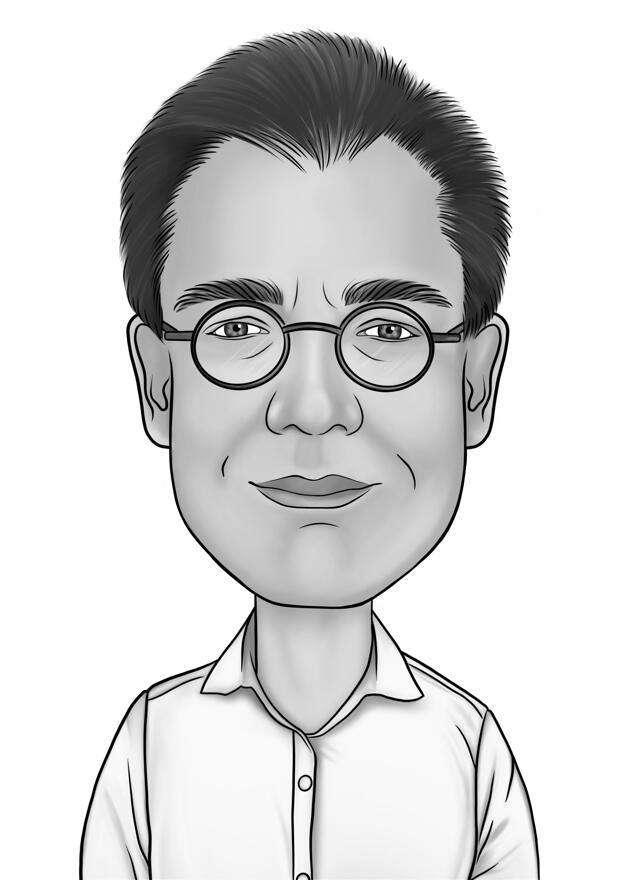 Black and White Cartoon Drawing