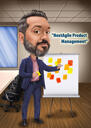 Projektmanager-Karikaturgeschenk von Fotos