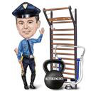 Regalo de caricatura de oficial de policía jubilado