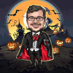 Caricatura assustadora de Halloween a partir de foto