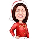 Santa Girl Caricature from Photo