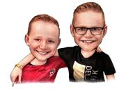 Portrait caricatural de bébés garçons à partir de photos
