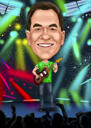 Custom Person on Stage Caricature in Color Style from Photo