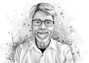 Watercolor Grayscale Portrait from Photos