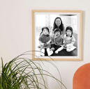 Retrato de padres con niños de fotos como póster impreso