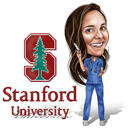 Graduation Cartoon with Big University Logo