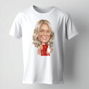 Woman Caricature from Photos on T-shirt Print