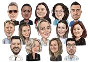 Caricature de groupe à partir d'une photo