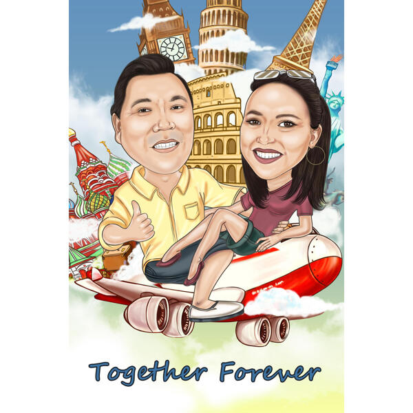 Forever Together - Regalo de caricatura de pareja de aniversario