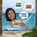 Boss on Vacation Caricature Gift