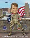Thank you for Service Caricature - Flag Drawing