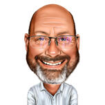 Man Caricature Gift in Colored Style from Photo