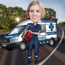 Dar záchranáře – vlastní karikaturní portrét z fotografie