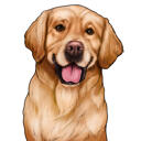 Labrador Cartoon Portrait