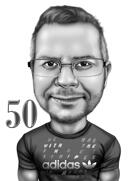 Caricature+de+grand-m%C3%A8re+en+noir+et+blanc