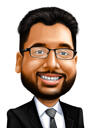 Man Caricature Gift in Colored Style from Photo