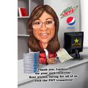 Custom Office Caricature of a Lady