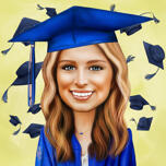 Caricatura de graduación personalizada a partir de una foto