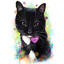 Retrato de presente para amante de gatos